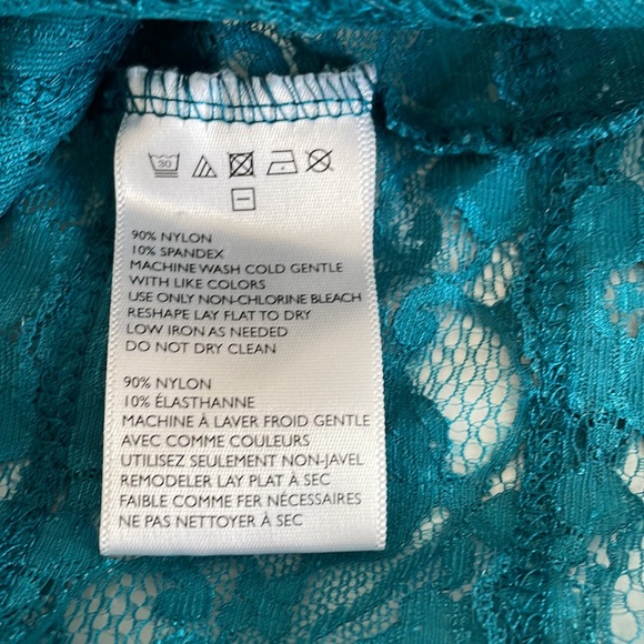 (2/$20) Pins & Needles turquoise Lace Tank - S - Picture 5 of 7